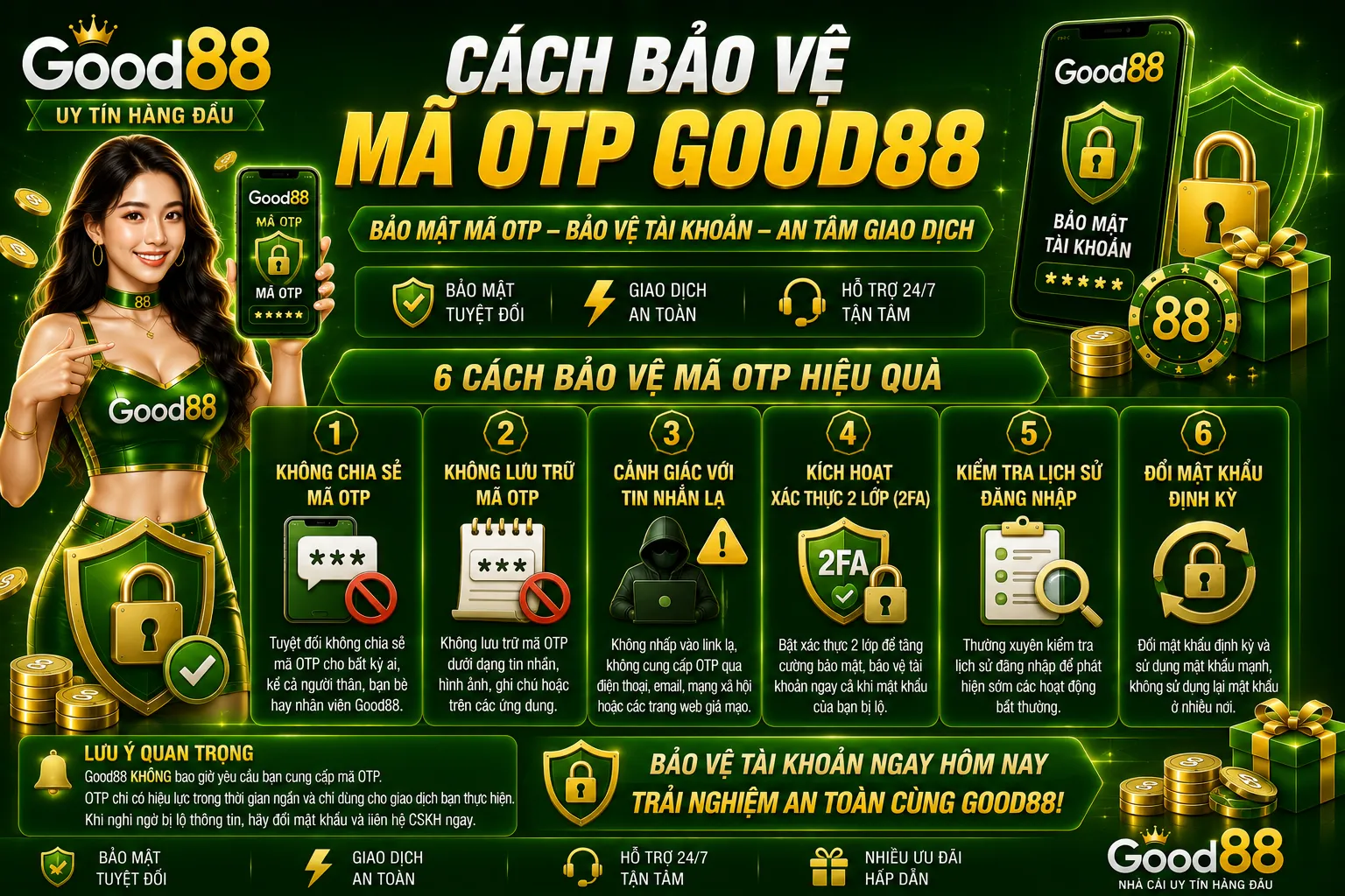 Cách bảo vệ mã OTP Good88
