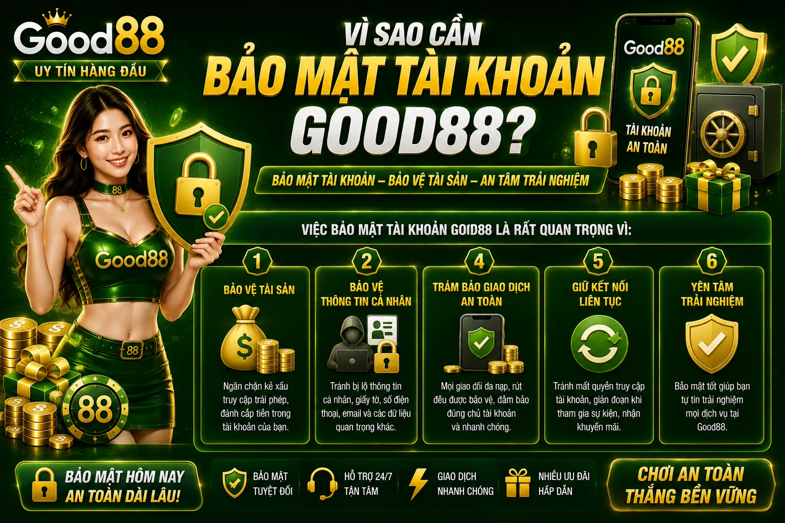 Vì sao cần bảo mật tài khoản Good88?